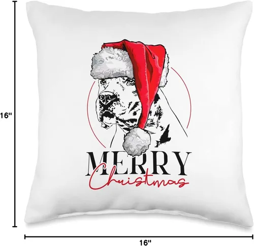 Miniatura 4 de Wilsigns Dogo Argentino Christmas Funny Santa Dogo Argentino - Almohada con texto en inglés "Merry Christmas", diseño de perro y mamá, 16 x 16