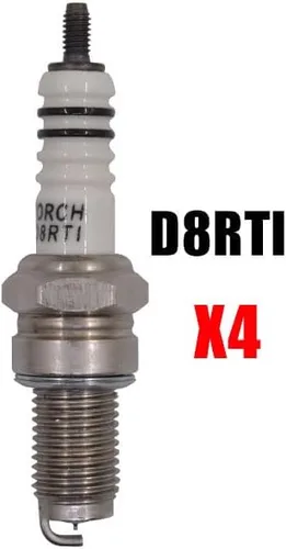 Miniatura 4 de 4 unids/lote de bujía de iridio para motocicleta D8RTI DPR8EIX-9 DPR8EA-9 DR8EIX DR8EA DR8EGP IX24 IX24B X24ESRZ-U R6G A6GC (color : D8RIU X4)