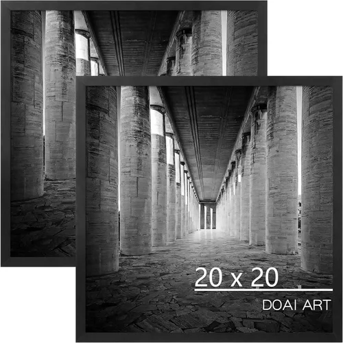 Miniatura 24 de DOAI ART Marco de póster de 16 x 20 pulgadas, paquete de 2 marcos de fotos de roble y veta de madera de 16 x 20 pulgadas para montaje en pared