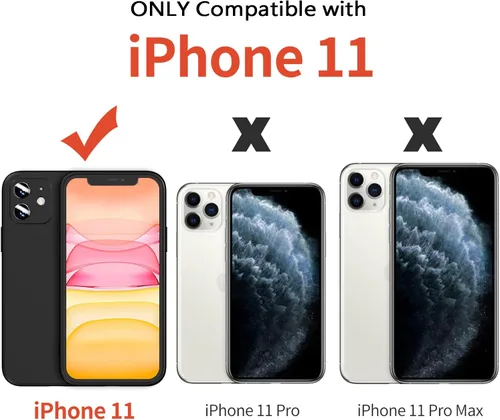 Miniatura 2 de FanTEK Funda protectora compatible con iPhone 11, antiarañazos y huellas dactilares, color negro mate