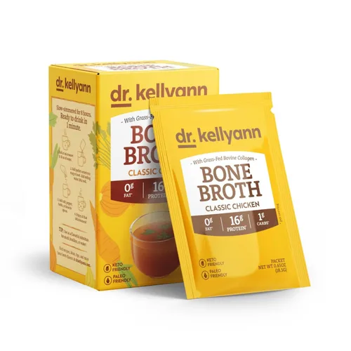 Miniatura 15 de Dr. Kellyann Paquetes de caldo de hueso de pollo al romero asado (7 porciones) – 0.63 oz de proteína, colágeno alimentado con pasto, apto para dieta