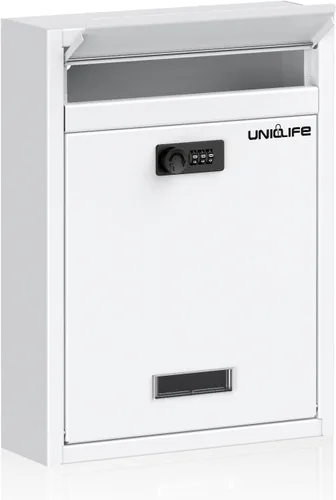 Miniatura 12 de Uniclife Buzón de Montaje en Pared para Exterior, Buzón Grande con Cerradura de Combinación, Buzón de Seguridad para Casa, Caja Segura para Depósito