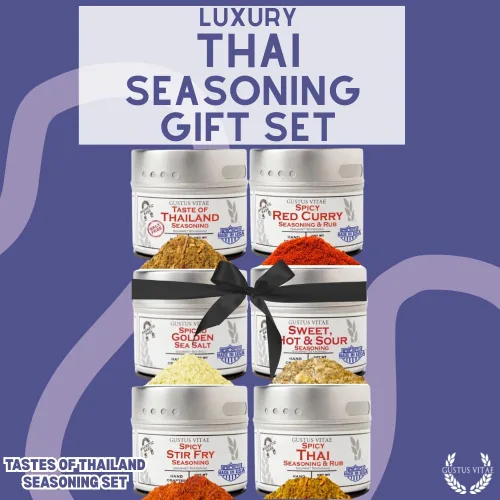 Miniatura 8 de Thai Seasonings Gourmet Set de regalo – Tastes of Thailand – Mezcla de especias artesanales – Paquete de seis – Sin OMG, totalmente natural, lote