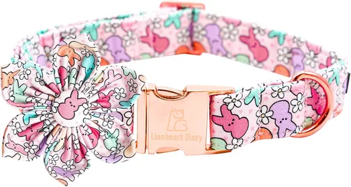 Miniatura 33 de Lionheart glory Collar de lazo para perro para el día de San Valentín, collar de perro para perros grandes, collares de perro con corazones con A