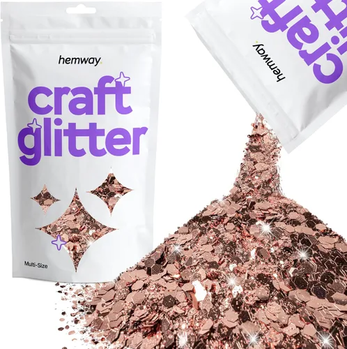 Miniatura 43 de Hemway Craft Glitter - Rojo Copos de lentejuelas metálicas de varios tamaños para manualidades de resina y epoxi Suministros para vasos