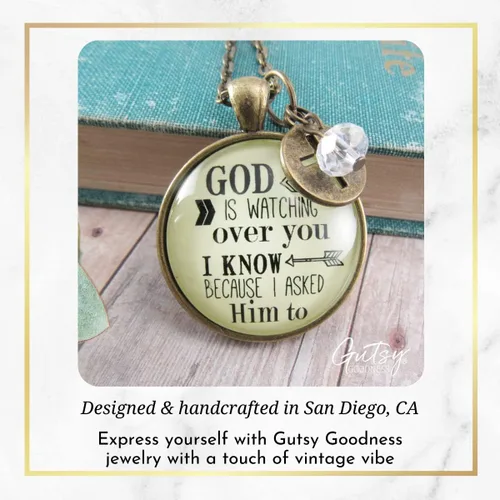 Miniatura 27 de Gutsy Goodness Faith He Cares - Collares hechos a mano con mensaje para mujer cristiana