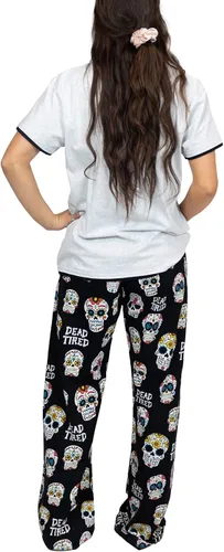 Miniatura 2 de Lazy One Conjunto de pijama para mujer, manga corta con bonitos estampados, ajuste relajado