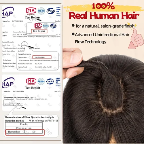 Miniatura 6 de Rich Choices Toppers de cabello humano para mujer, 100% real Remy con flequillo 3D de 360°, densidad del 150% mejorada, 3.5 x 4.7 in, base de encaje