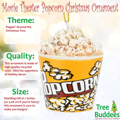 Miniatura 2 de Tree Buddees Decoración navideña de palomitas de maíz para cine