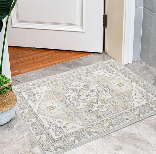 Miniatura 17 de JOLENE.K Alfombra oriental lavable de 6 x 9 pies, suave, con estampado envejecido, vintage, antideslizante, resistente a las manchas, de pelo bajo