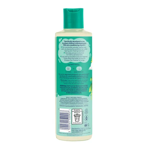 Miniatura 2 de Childs Farm, Bañador 3 en 1 para niños, fresa y menta orgánica, champú y acondicionador, adecuado para pieles secas, sensibles y propensas al