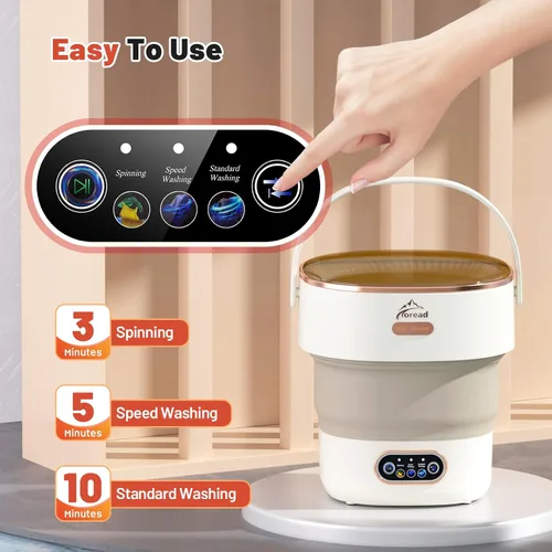 Miniatura 6 de TOREAD Lavadora portátil de 13 litros, mini lavadora, material grueso de gran capacidad mejorado, limpieza profunda para ropa interior, calcetines