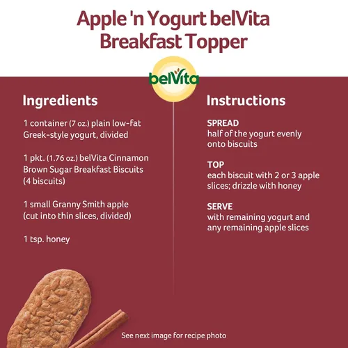 Miniatura 11 de belVita Galletas de desayuno con canela y azúcar morena, 12 paquetes (4 galletas por paquete)