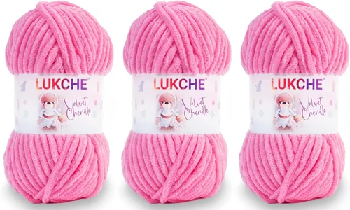 Miniatura 39 de Hilado de chenilla de terciopelo para amigurumi y punto de crochet súper voluminoso 100 gr (69,0 m) (Grosor del hilo 8 mm) (Verde espárrago) 1