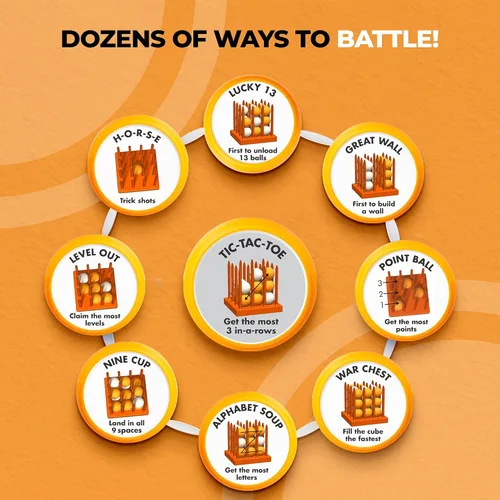 Miniatura 4 de Juego de mesa Bounce Battle™ Set – Edición Marmolada – Juego rápido en familia y para fiestas para niños, adolescentes y adultos – Estrategia