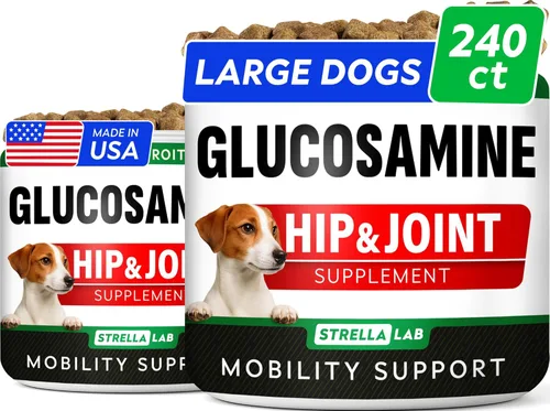 Miniatura 11 de STRELLALAB Glucosamina líquida para perros con colágeno (16 oz) – Suplemento totalmente natural para cadera y articulaciones, glucosamina