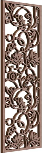 Miniatura 107 de 9 3/8"W x 24 3/8"H x 1/4"T Caspio Decorativos Paneles De Pared De Madera De Calado, Roble Rojo rojo (Red Oak)