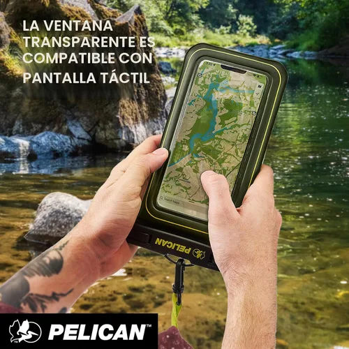 Miniatura 3 de Pelican Marine - Bolsa impermeable para teléfono IP68 con bolsillo de almacenamiento (grande) - Estuche impermeable flotante para teléfono
