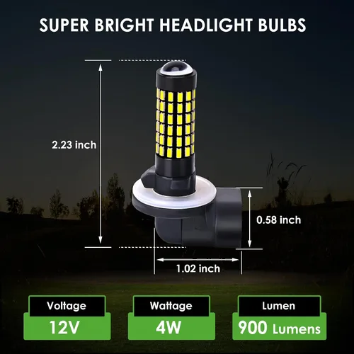 Miniatura 7 de 10L0L 881 Bombilla de faro para carrito de golf para EZGO Club Car DS Precedent, bombillas antiniebla súper brillantes para kit de luces de carrito