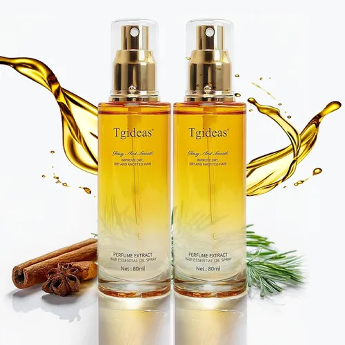Miniatura 10 de Tgideas Aceite en aerosol para el cabello con manteca de karité y aceite de jojoba, protección contra el calor, ligero, antiencrespamiento