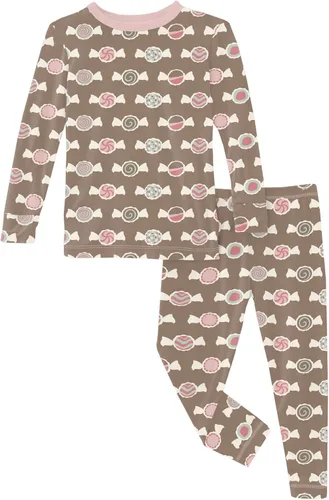 Miniatura 137 de KicKee Pants Conjunto de pijama de manga larga con estampado de piezas