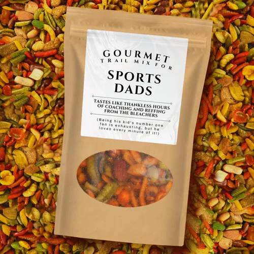 Miniatura 6 de Sports Dads Trail Mix Bolsa de regalo – Regalos para papá de hijo – Regalos divertidos para papá de hija – Regalo divertido para hombres – Regalos