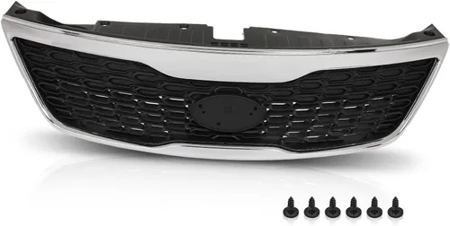 Miniatura 15 de GRAND ORANGE Parrilla superior delantera con ribete cromado compatible con Kia Forte 2019 2020 86350M7010 86350M6000