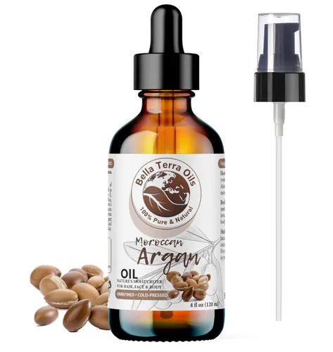 Miniatura 12 de Bella Terra Oils - Aceite de argán de 2 onzas - Aceite para el cabello encrespado, lleno de vitamina E y grasas Omega, el mejor suero para pieles