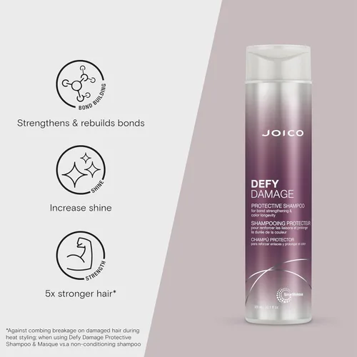 Miniatura 3 de Joico Champú y acondicionador protector Defy Damage Para cabello teñido Fortalece los lazos y conserva el color del cabello Con aceite