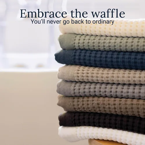 Miniatura 7 de GILDEN TREE - Toalla de baño tipo waffle de secado rápido, toallas de baño delgadas de lujo, toallas de baño 40x80 de gran tamaño, estilo moderno