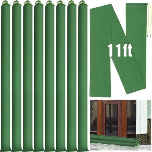 Miniatura 11 de Threan 4 Piezas Sacos de Arena Largos de Lona para Inundaciones Bolsas de Tubo de Arena Protección contra Inundaciones Engrosadas Reutilizables