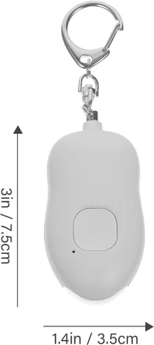 Miniatura 2 de BESPORTBLE Alarma de emergencia personal para mujer, sirena ruidosa con mini linterna LED, dispositivo de seguridad compacto y ligero para uso