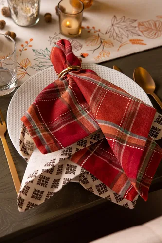 Miniatura 6 de DII Autumn Pumpkin Spice Kitchen Collection - Decoración de mesa de algodón para otoño/Acción de Gracias, juego de servilletas cuadradas, 20 x 20