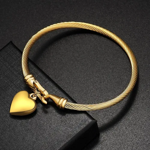 Miniatura 4 de Gleamart Pulsera de cable para mujer de acero inoxidable trenzado con cierre de gancho