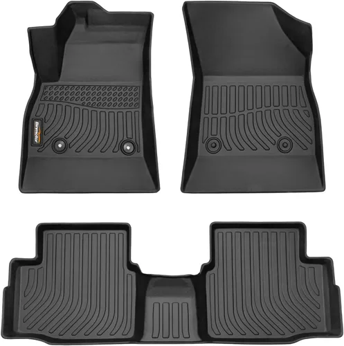 Miniatura 25 de Alfombrillas para todo tipo de clima y forro de carga para Volkswagen Atlas 2018-2025 (asiento de cubo de 6 pasajeros), juego completo de 3 filas