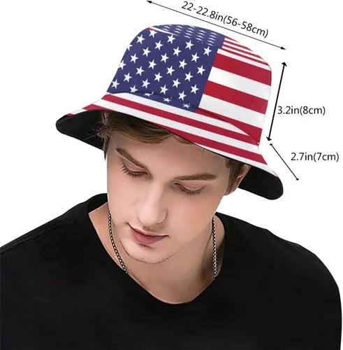 Miniatura 3 de Sombrero de pescador con bandera de moda, sombrero de pescador, sombreros de pescador con bandera linda para mujeres y hombres