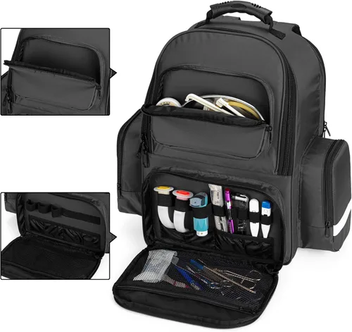 Miniatura 5 de Trunab Bolsa de primeros auxilios para trauma, mochila vacía, kits de emergencia médica, paquete de bolsa de salto para emergencias médicas, EMS