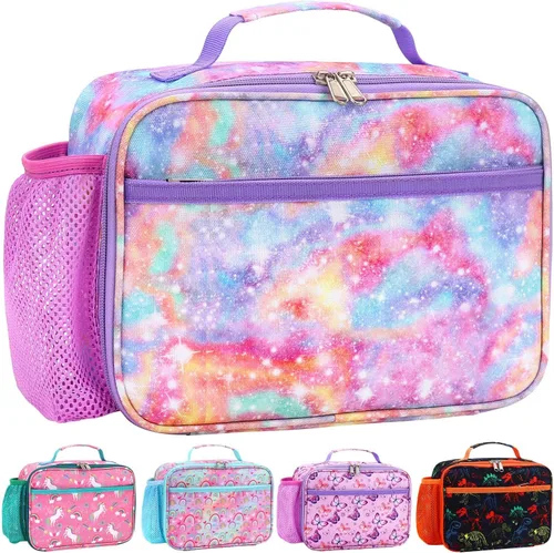 Miniatura 9 de RHCPFOVR Lonchera para niños – Lonchera aislada para niños y niñas, bolsa de almuerzo lavable y lonchera reutilizable para niños pequeños a prueba