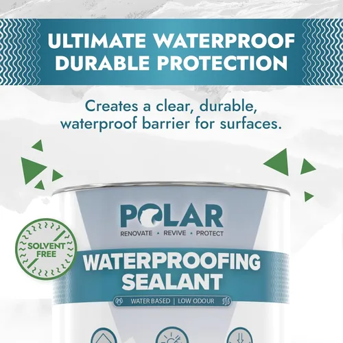 Miniatura 2 de Polar Sellador impermeabilizante – 17 onzas líquidas – Acabado invisible transparente – Revestimiento impermeable para exteriores e interiores