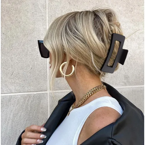 Miniatura 3 de Canitor 4 pinzas para el cabello, agarre fuerte, diseño francés mate, pinzas antideslizantes para cabello grueso y mujeres