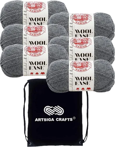 Miniatura 36 de Lion Brand Wool Ease Canyon Sunset 620-003 (3-Skeins - Mismo Lote de Tinta) Estambre Medio #4 Acrílico, Hilo de Lana para Crochet y Tejido con Bolsa