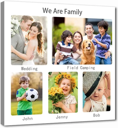 Miniatura 7 de LZIMU Regalos personalizados para el Día del Padre, lienzo impreso con tus fotos, lienzo personalizado para pared, regalos únicos de cumpleaños