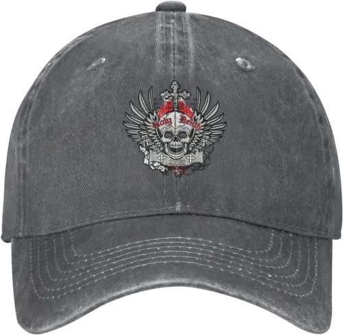 Miniatura 2 de Cowboy Hat Trendy Hats for Man and Women Djustable Four Season Outdoor Baseball Cap of Hell Skull with Angel Deep Heather