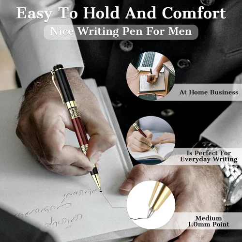 Miniatura 3 de Bnesi Bolígrafo de lujo, juegos de bolígrafos de escritura personalizados, bonitos bolígrafos para hombres y mujeres, regalo profesional, ejecutivo