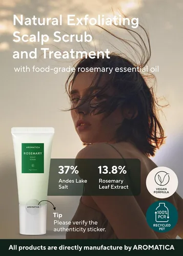 Miniatura 3 de AROMATICA Exfoliante de cuero cabelludo de romero 5.82 oz / 165 g, tratamiento del cuero cabelludo, exfoliante del cuero cabelludo con exfoliante