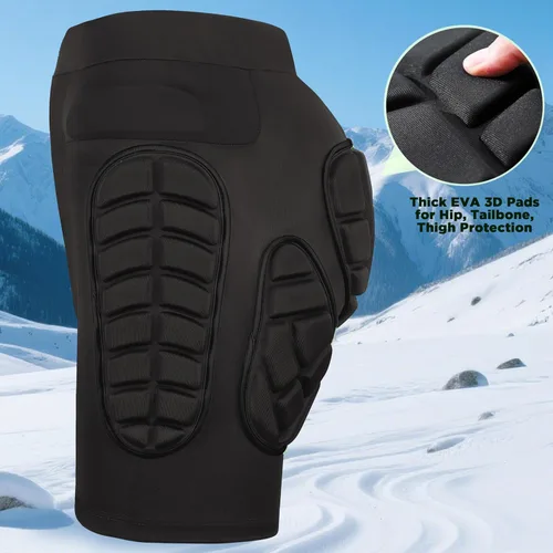Miniatura 3 de OHMOTOR® - Pantalones cortos acolchados para esquí, snowboard y patinaje para mujeres y hombres, protector de almohadilla para las nalgas