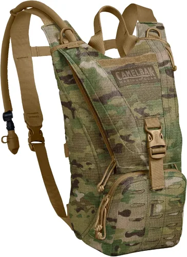 CamelBak Ambush Mochila de hidratación táctica con vejiga de depósito Mil Spec Crux de 100 oz/3L - MOLLE, Multicam Multicámara
