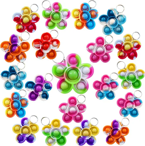 Paquete de 100 mini juguetes sensoriales de flores, para autismo, necesidades especiales, regalo de fiesta sensorial para familia, adultos y niños