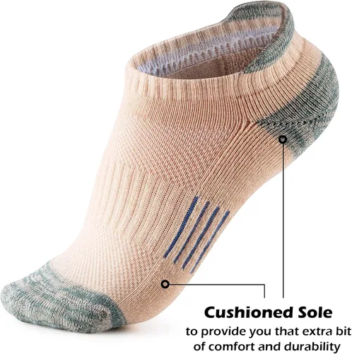 Miniatura 5 de Gonii Calcetines de tobillo para mujer para correr atléticos no se ven acolchados 5 pares