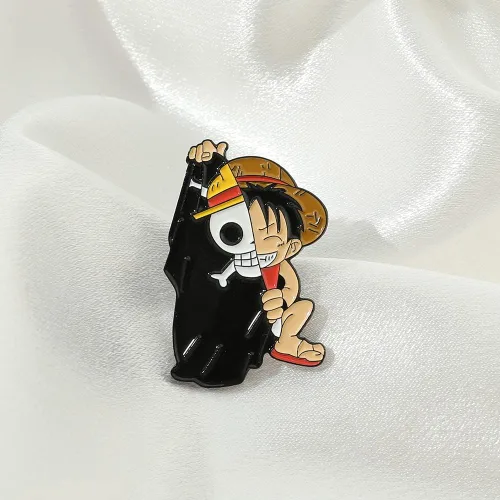 Miniatura 3 de Alfileres esmaltados de anime Luffy, broche de metal para cosplay de anime, insignias de solapa para mochila, bolsa, ropa, regalos para hombres
